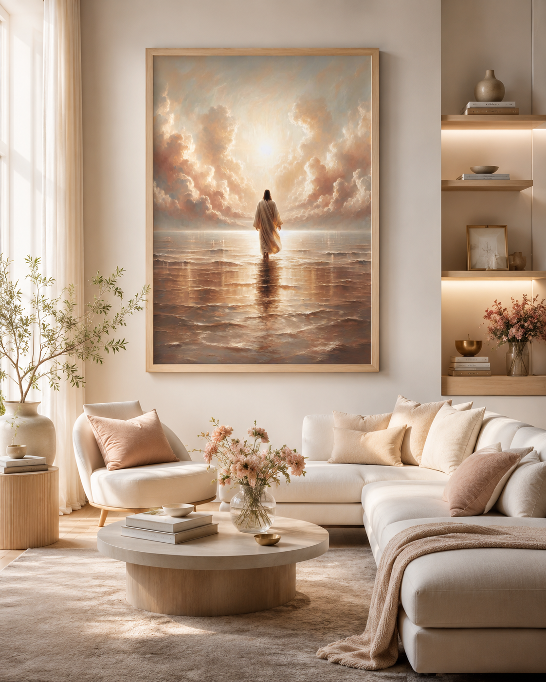Jesus Walking on Water print lifestyle
