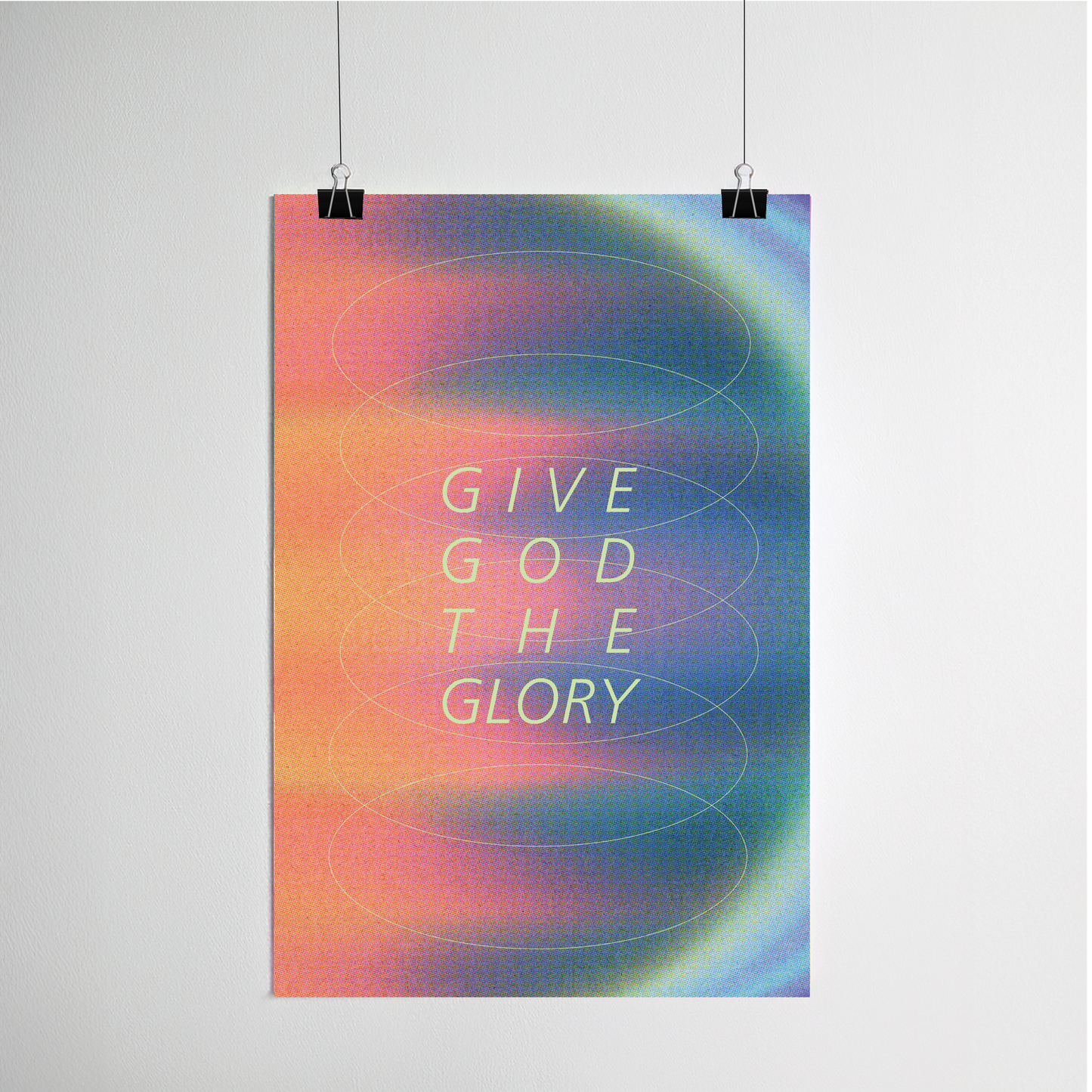 Give God the Glory print frame options