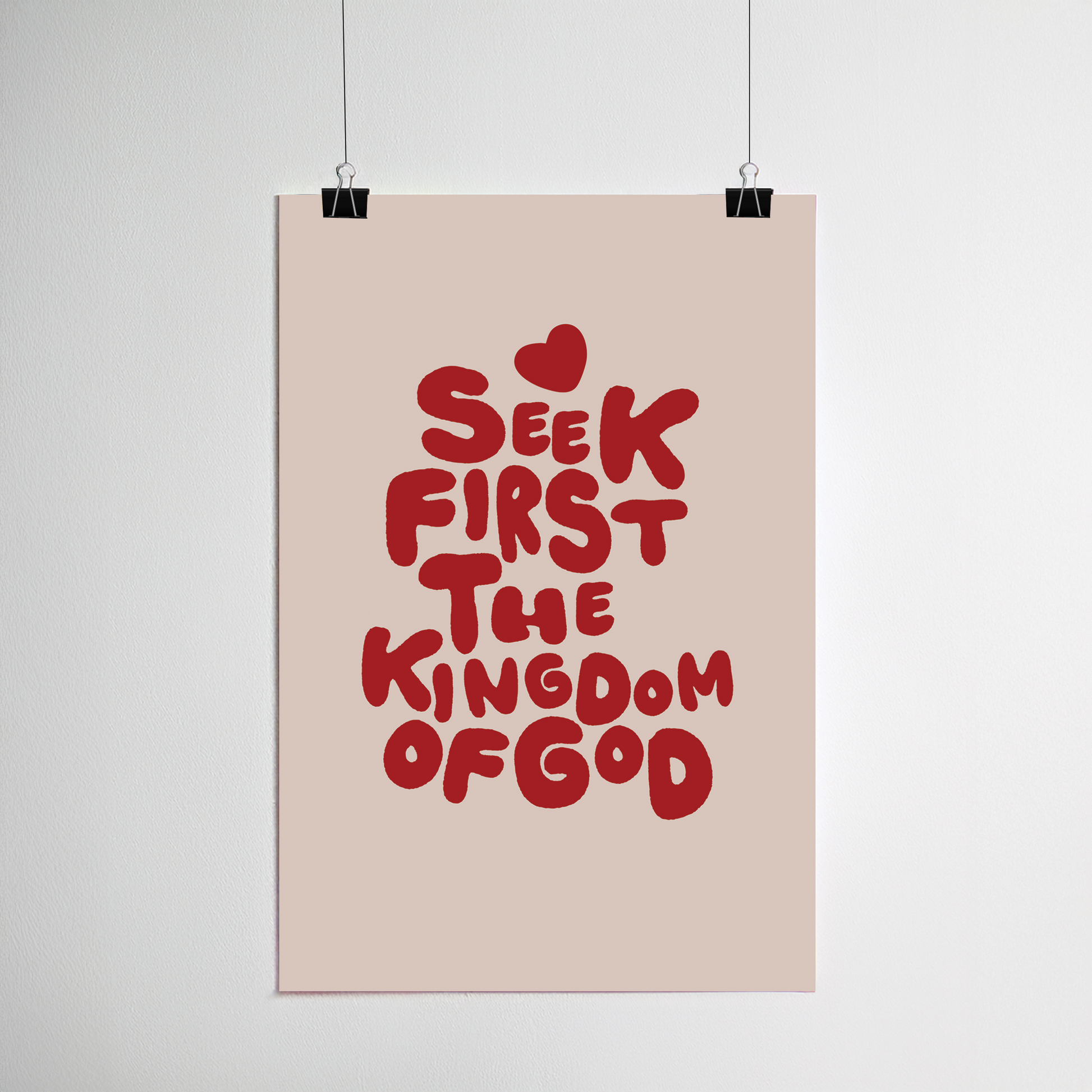 Seek the Kingdom print detail
