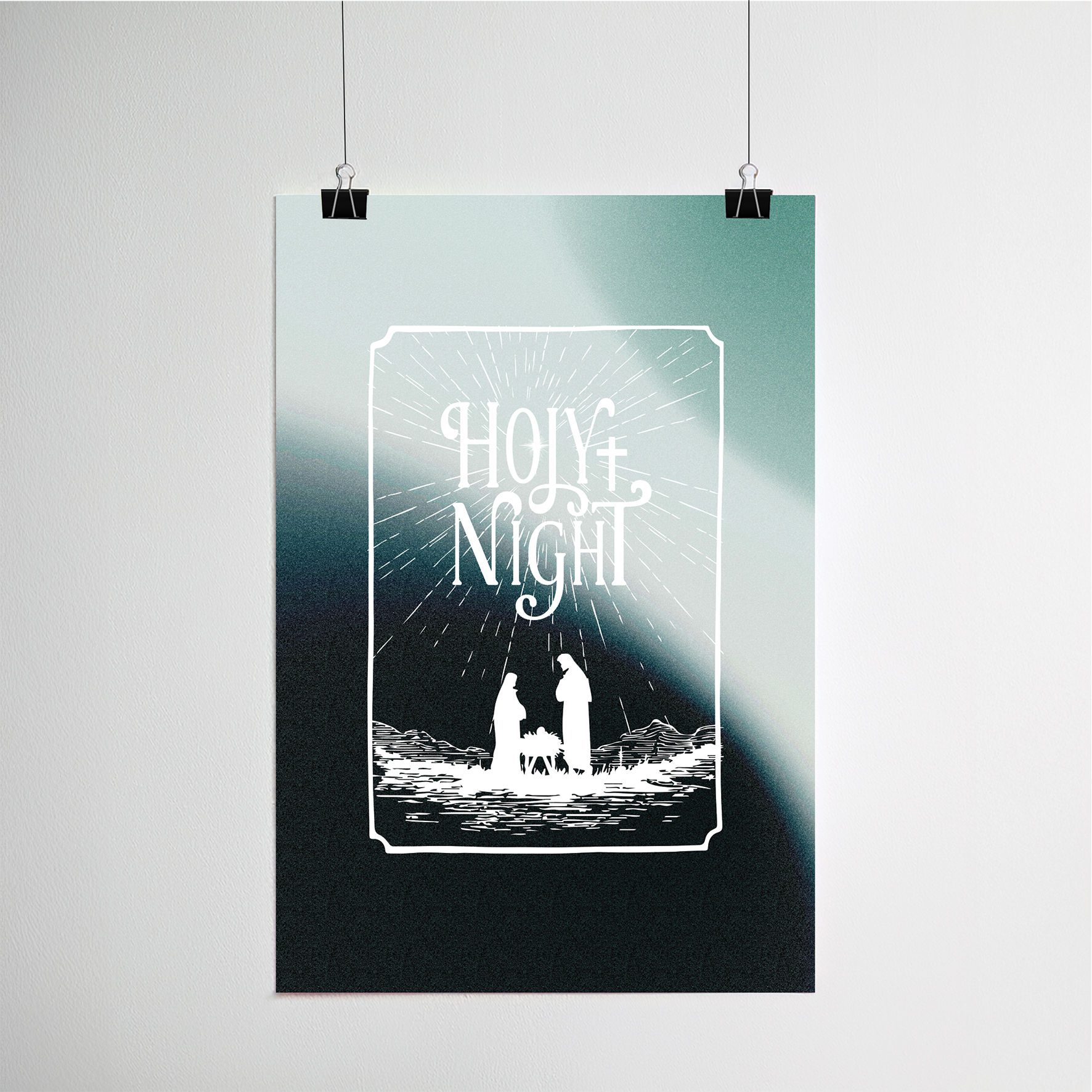 Holy Night print detail