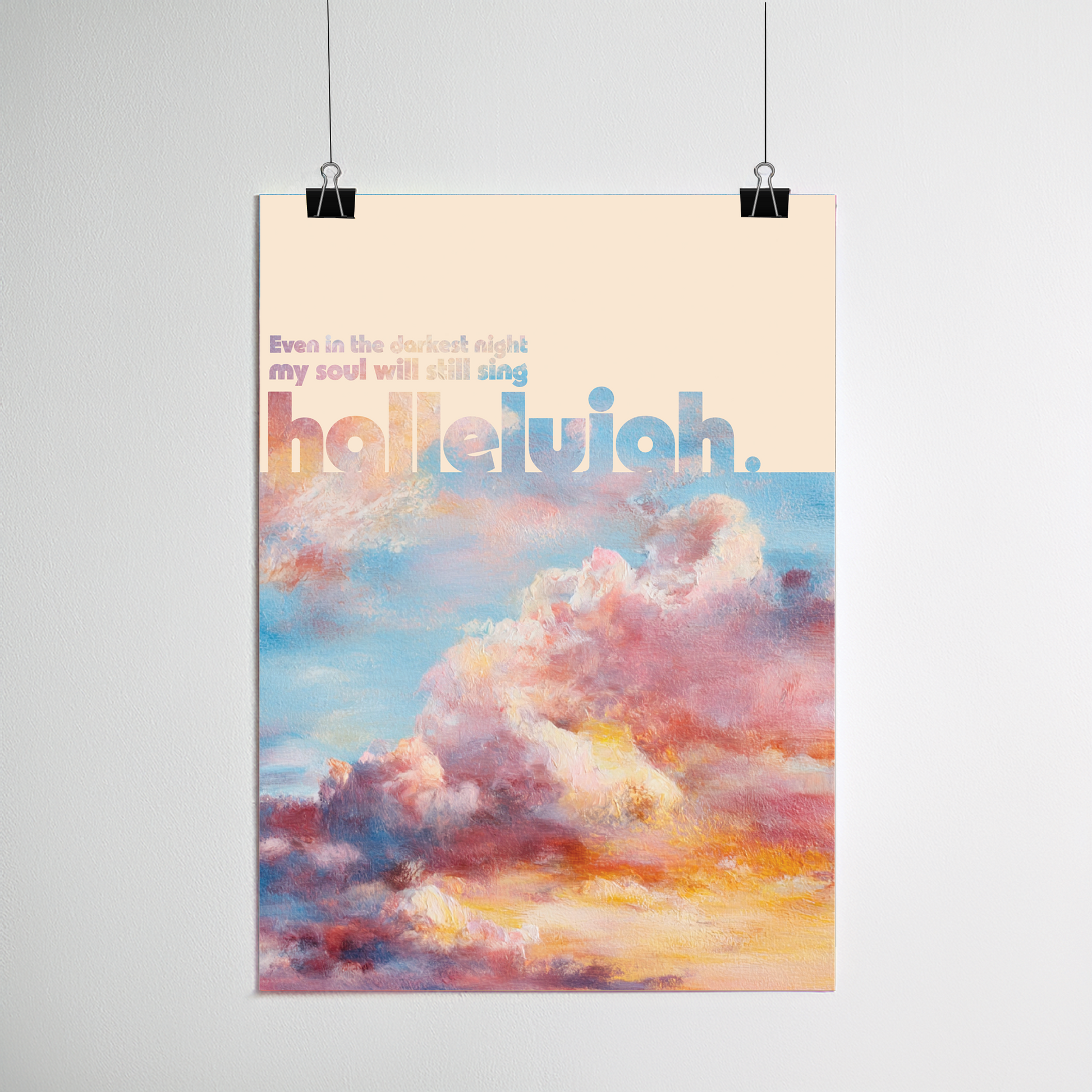 Hallelujah print detail