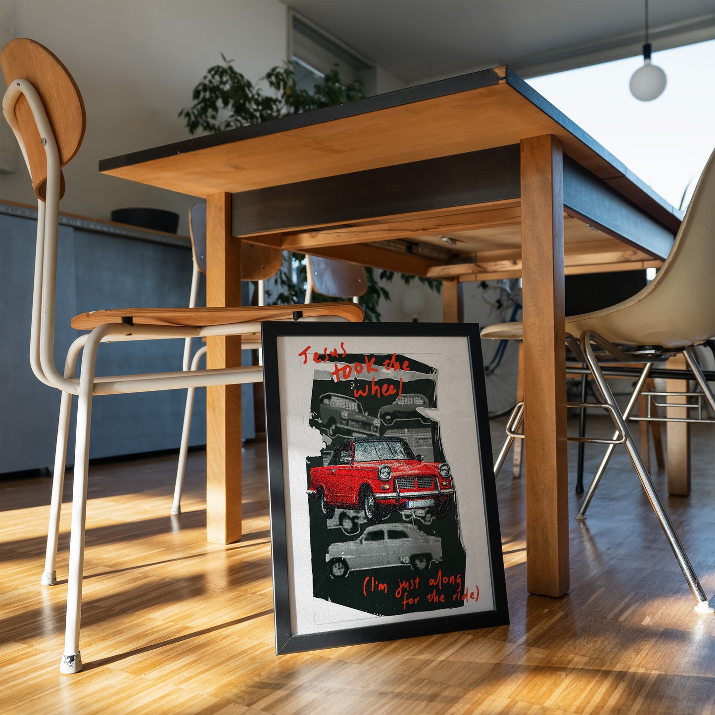 Take the Wheel Jesus print lifestyle